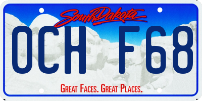 SD license plate 0CHF68