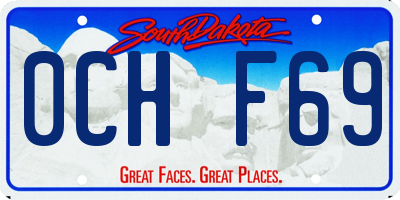 SD license plate 0CHF69