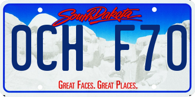 SD license plate 0CHF70