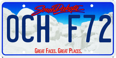 SD license plate 0CHF72