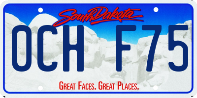 SD license plate 0CHF75