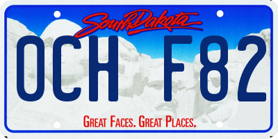 SD license plate 0CHF82
