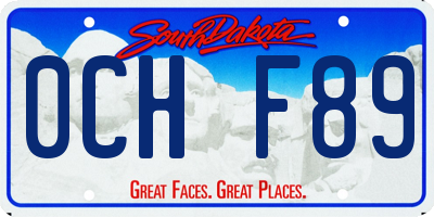 SD license plate 0CHF89