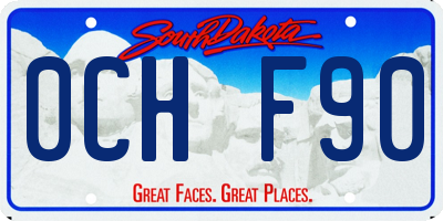 SD license plate 0CHF90