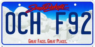 SD license plate 0CHF92