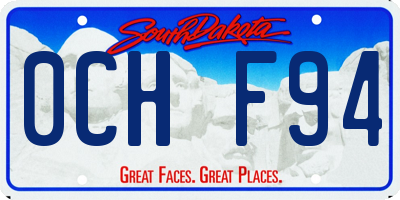 SD license plate 0CHF94