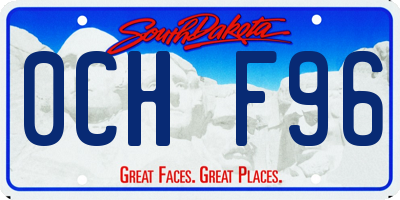 SD license plate 0CHF96