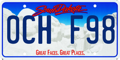 SD license plate 0CHF98