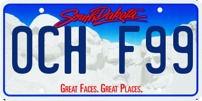 SD license plate 0CHF99