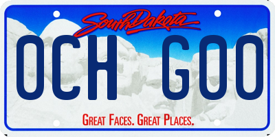 SD license plate 0CHG00