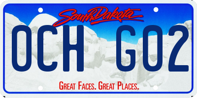 SD license plate 0CHG02