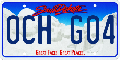 SD license plate 0CHG04