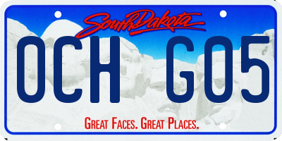 SD license plate 0CHG05