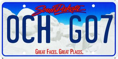 SD license plate 0CHG07