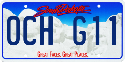 SD license plate 0CHG11