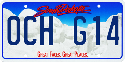 SD license plate 0CHG14