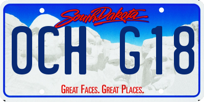 SD license plate 0CHG18