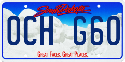 SD license plate 0CHG60