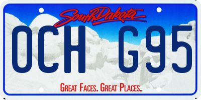 SD license plate 0CHG95