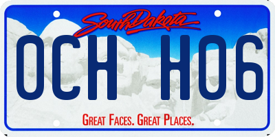 SD license plate 0CHH06