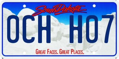 SD license plate 0CHH07