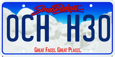 SD license plate 0CHH30