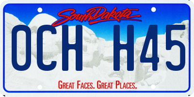 SD license plate 0CHH45