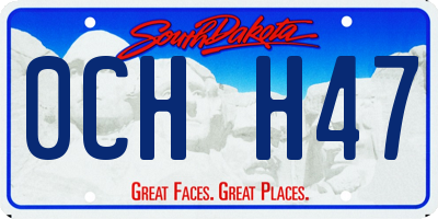 SD license plate 0CHH47