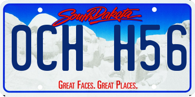 SD license plate 0CHH56