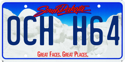 SD license plate 0CHH64