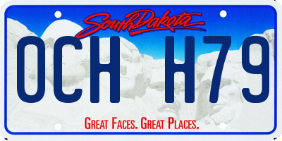 SD license plate 0CHH79