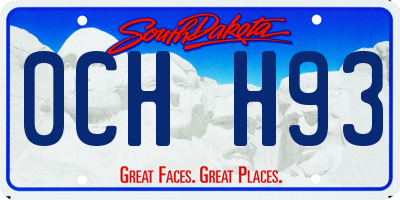 SD license plate 0CHH93