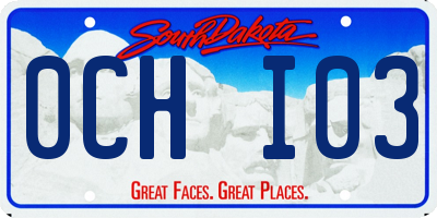 SD license plate 0CHI03