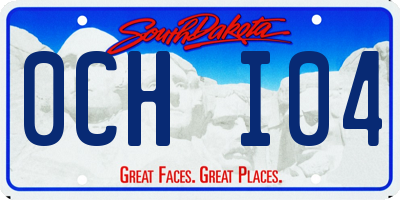 SD license plate 0CHI04