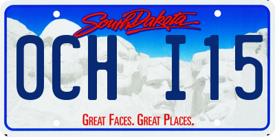 SD license plate 0CHI15