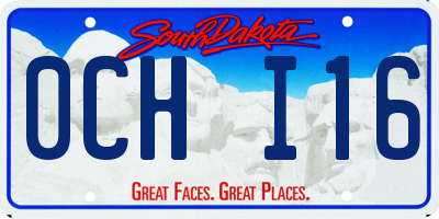 SD license plate 0CHI16