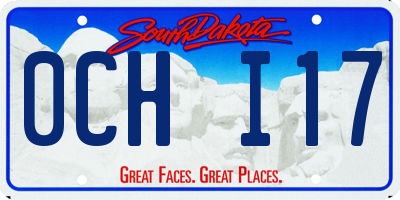 SD license plate 0CHI17