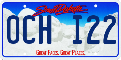 SD license plate 0CHI22