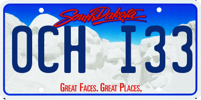 SD license plate 0CHI33