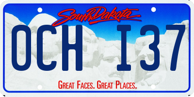 SD license plate 0CHI37