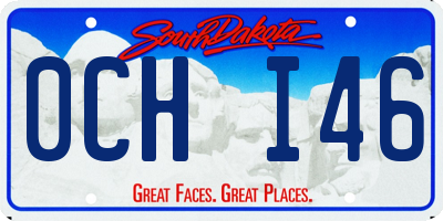 SD license plate 0CHI46