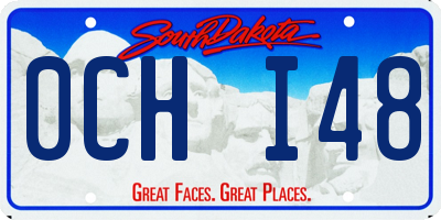 SD license plate 0CHI48