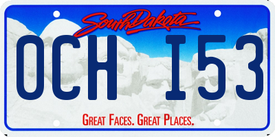 SD license plate 0CHI53