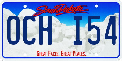 SD license plate 0CHI54