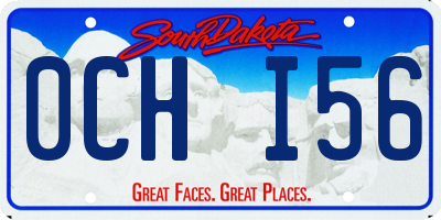 SD license plate 0CHI56