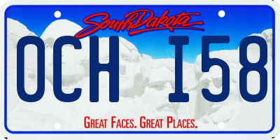 SD license plate 0CHI58