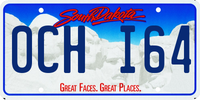 SD license plate 0CHI64