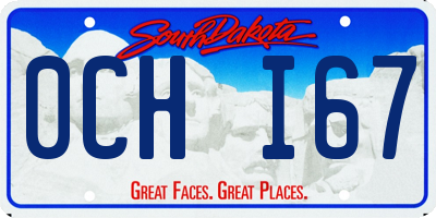 SD license plate 0CHI67