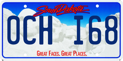 SD license plate 0CHI68