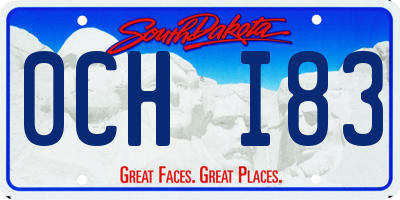 SD license plate 0CHI83